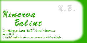 minerva balint business card